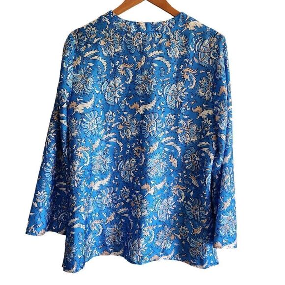 Jude Connally Blouse Womens Large Chris Tunic Blouse Floral Lightweight - Picture 4 of 6